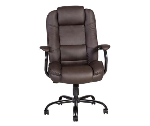 Työtuoli ELEGANT XXL, 79,5x82xH113-120,5cm, ruskea, keinonahka, teräs