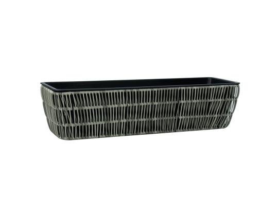Kukkalaatikko WICKER 60x19xH15cm, harmaa