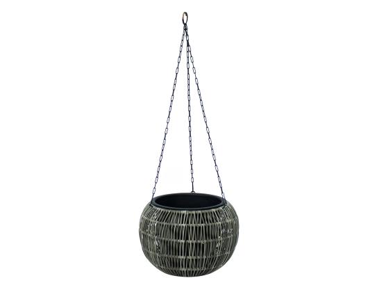 Kukkavalaisin WICKER D32xH22cm, harmaa