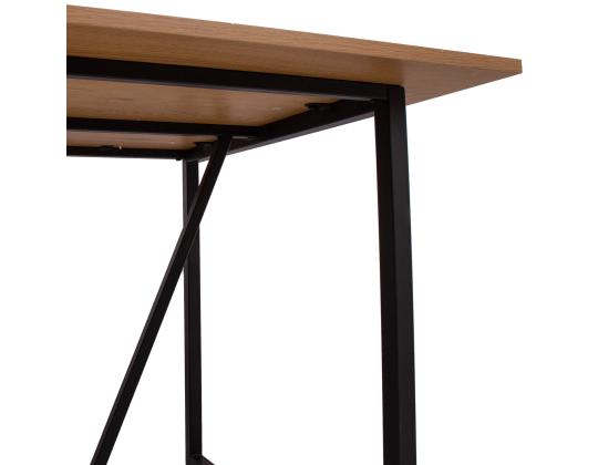Ruokapöytä AMSTERDAM 160x90xH75cm, tammi/musta