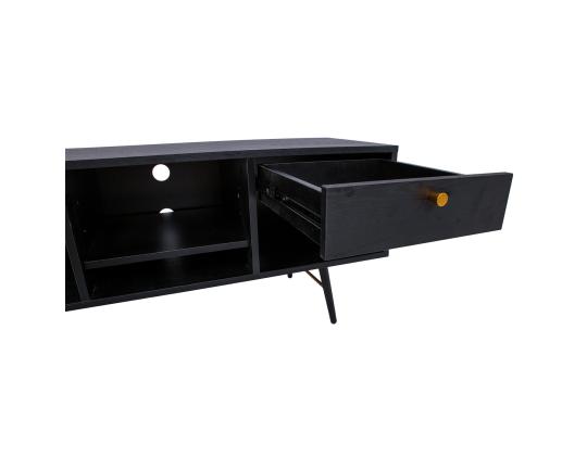 TV-pöytä LUXEMBURG 150x40xH50cm, musta melamiini