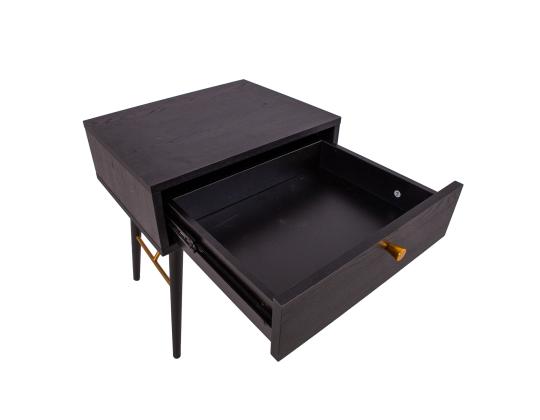 Yöpöytä - sivupöytä LUXEMBURG 45x35xH50cm, musta melamiini