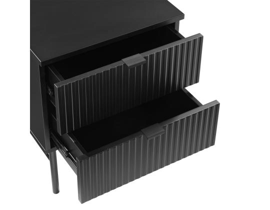 Yöpöytä SEQUENCE kahdella laatikolla 45x40xH55cm, musta