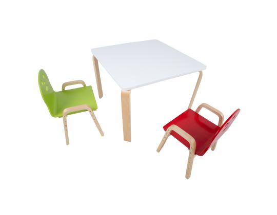 Lasten pöytä HAPPY 75x75xH50cm, valkoinen