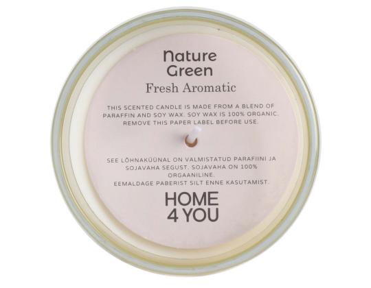 Tuoksukynttilä lasissa NATURE GREEN K9,5cm, Fresh Aromatic