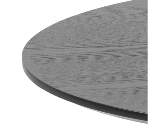 Baaripöytä IBIZA, D60xH105cm, pöytälevy: viilutettu MDF, väri: musta saari, jalka: musta mattametalli