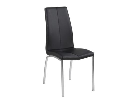 Tuoli ASAMA 43,5x57xH95cm, istuin ja selkänoja: synteettinen nahka, väri: musta, jalat: kromi