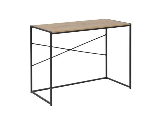 Työpöytä SEAFORD 100x45xH75cm, tammi, huonekalulevy, metalli