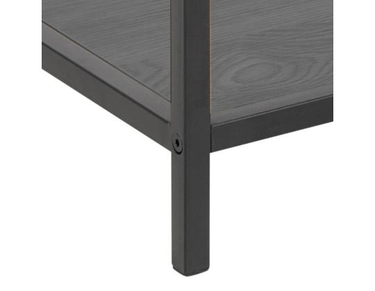 Sivupöytä/yöpöytä SEAFORD, 42x35xH63cm, 2 hyllyä, hyllyt: musta saarimelamiini, runko: musta metalli