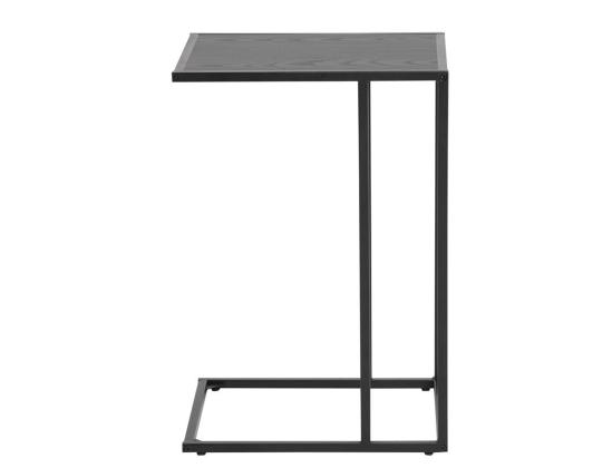 Sivupöytä kannettavalle tietokoneelle SEAFORD, 43x35xH63 cm, musta saarimelamiini, runko: musta metalli