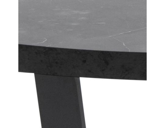 Sohvapöytä AMBLE D77xH44cm, musta marmori, MDF, metalli
