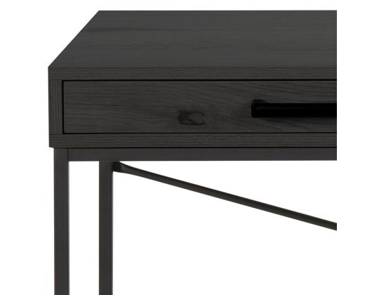 Kirjutuslaud SEAFORD 110x45xH75cm, must, MDF, metalli