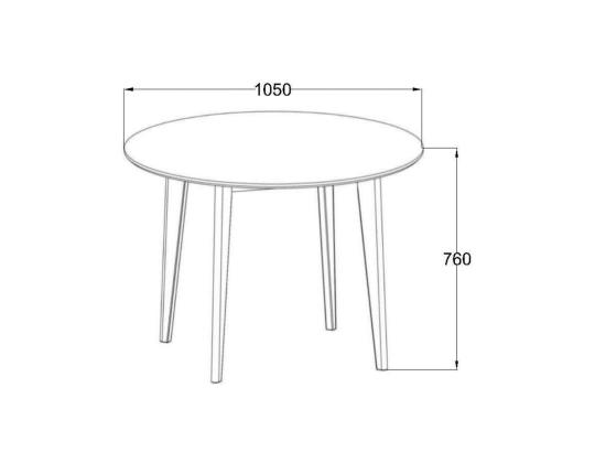 Ruokapöytä ROXBY D105xH76cm, tammi