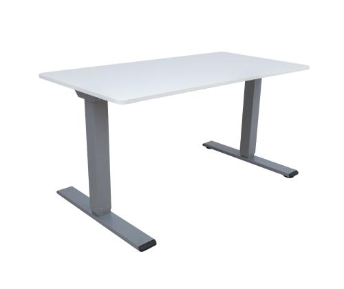 Säädettävä pöytä ERGO OPTIMAL 2 moottorilla 140x80cm, harmaa-valkoinen