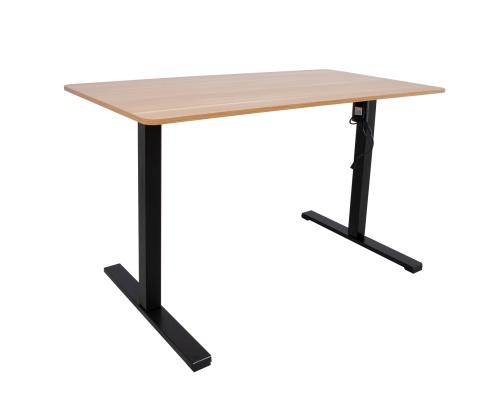 Säädettävä pöytä ERGO OPTIMAL, 1 moottori 140x70cm, hikkoripuuta
