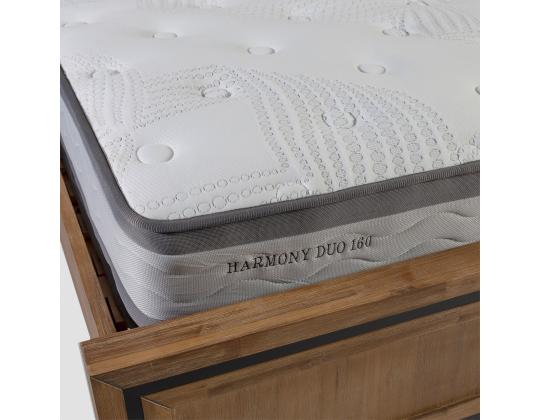 GRACE sänky 160x200cm, HARMONY DUO -patjalla, tummanharmaa
