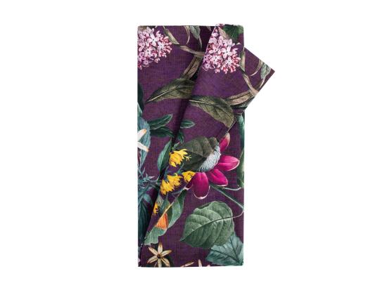 Linik AMAZONIA 43x116cm, kukat violetilla taustalla, 100% puuvillaa, kangas 249