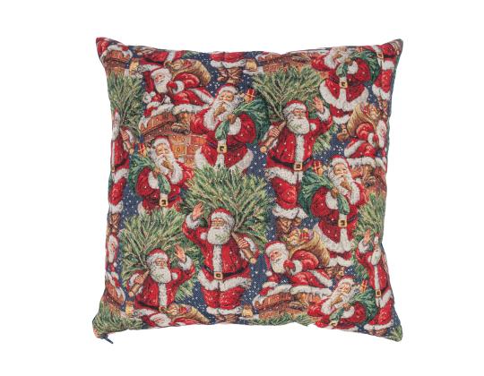 Tyyny HOLLY 45x45cm vetoketjulla, Santas, kangas 50% puuvilla, 50% polyesteri, kangas 398/389