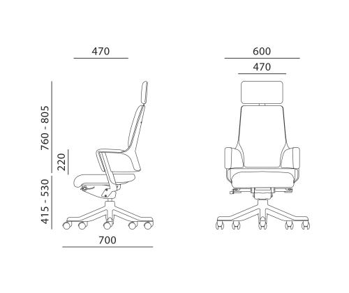 Työtuoli DELPHI tummanpunainen
