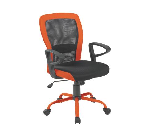 Työtuoli LENO, 60x57xH91-98,5cm, harmaa/oranssi, polyesterikangas, teräs