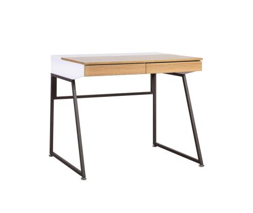 Työpöytä STUDY 90x60xH76cm, tammi, melamiinilevy, metalli