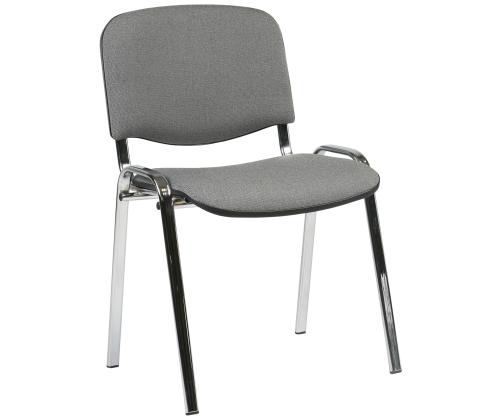 Asiakastuoli ISO, 54,5x42,5xH82cm, istuin: kangas: väri: harmaa, runko: kromattu
