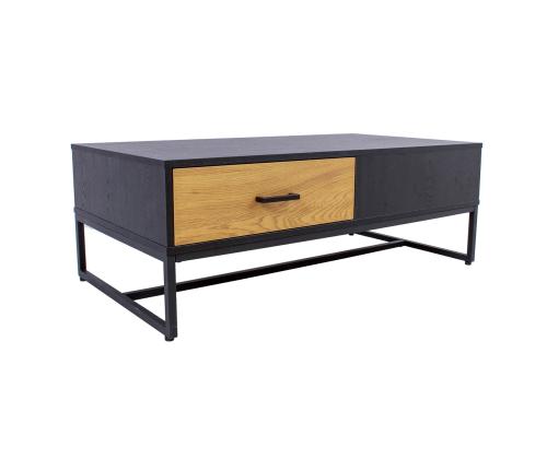 Sohvapöytä AMSTERDAM 110x60xK40cm, tammi/musta