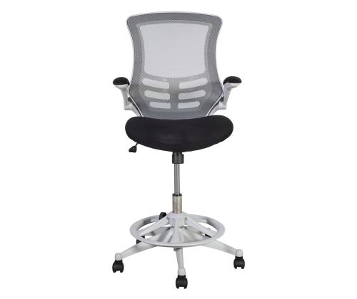 Korkea työtuoli TRIBECCA, 62,5x62xH109-128,5cm, harmaa, polyesterikangas, muovi