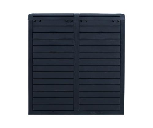 Roskakori GALA 78x41xH86cm/230L, musta muovi