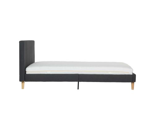 Sänky JUNO 90x200cm, patjalla KUKKA DUO 11 ZONE, harmaa