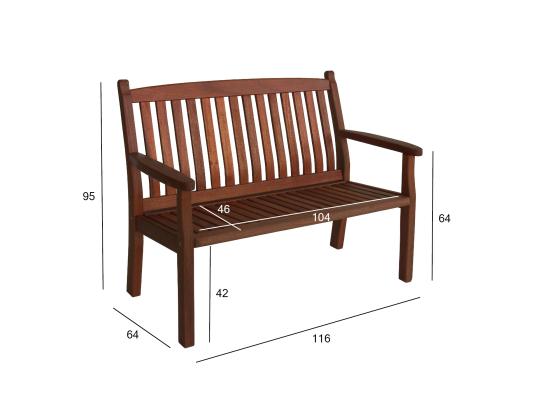 Penkki WINDSOR 116x64xH95cm, Meranti