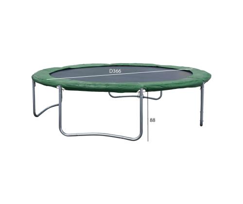 Trampoliini D366cm, vihreä reuna