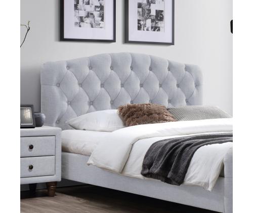 Sänky SANDRA 160x200cm, ilman patjaa, vaaleanharmaa