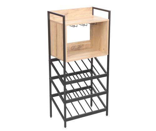 Viiniteline HANNES 51x30xH108cm, rustiikkimelamiinia