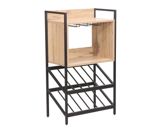 Viiniteline HANNES 51x30xH90cm, maalaismainen melamiinipintainen