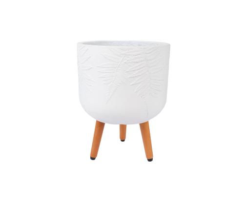 Kukkaruukku SANARIA D30xK39,5cm, jaloissa, valkoinen