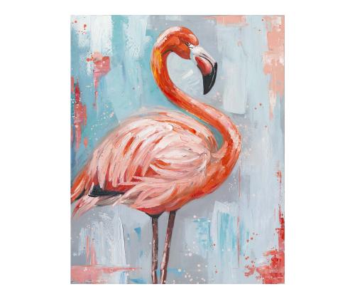 Öljyvärimaalaus 80x100cm, flamingo