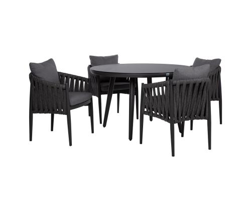 Puutarhakalustesarja BRISTOL pöytä ja 4 tuolia