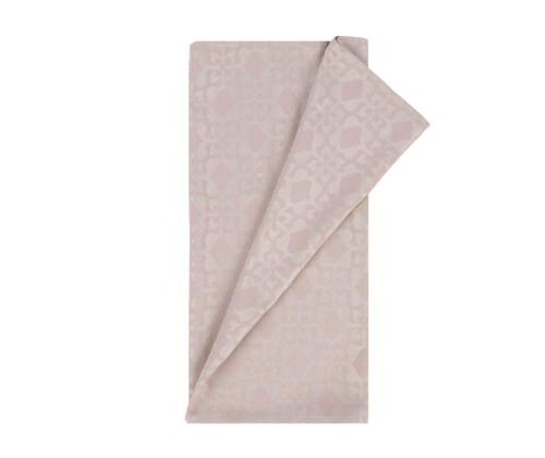 Pellava PARTY 43x116cm, vaaleanpunainen kuvio, 50% puuvilla 50% polyesteri, kangas 591