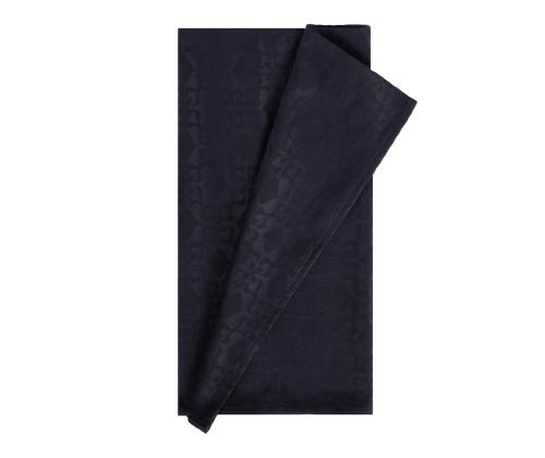 Ruudullinen PARTY 43x116cm, musta kuvio, 50% puuvilla 50% polyesteri, kangas 937