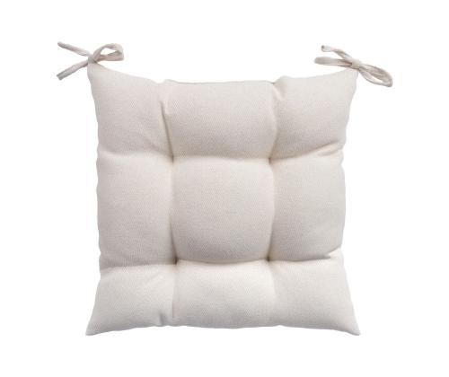 Tuolipäällinen SUMMER 40x40x2,5cm, luonnonvalkoinen, 100% polyesteri, kangas 467