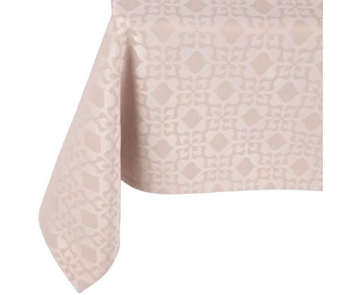 Pöytäliina PARTY 150x220cm, vaaleanpunainen kuvio, 50% polyesteri, 50% puuvilla, kangas 591