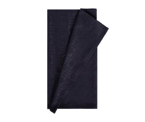 Pöytäliina PARTY 150x250cm, musta kuvio, 50% polyesteri, 50% puuvilla, kangas 937