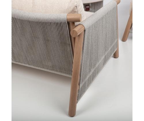 Puutarhakalusteet DIANA sohva, 2 nojatuolia ja 2 pöytää, beige