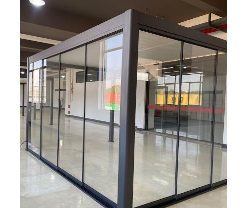 Liukuva lasiseinä katokselle MIRADOR-111 3m 3m