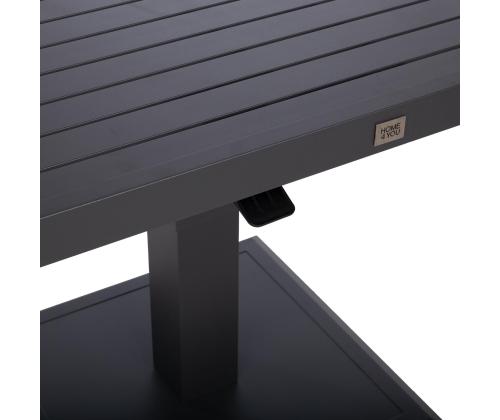 Pöytä TOMSON 85x85xH52-75cm, tummanharmaa