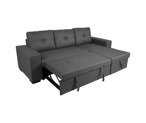 Kulmasohva CARITA tummanharmaa