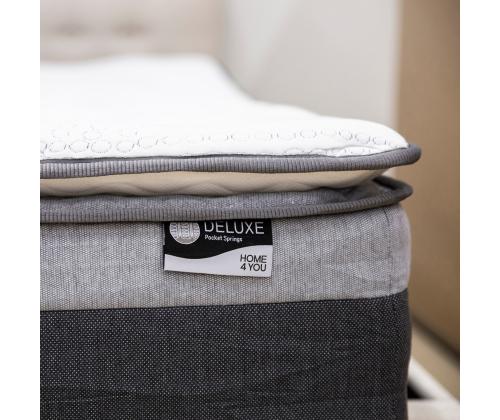 Sänky SANDRA 160x200cm, patjalla HARMONY TOP, vaaleanharmaa