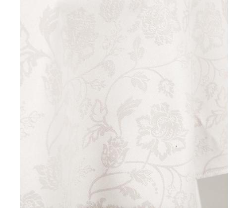 Pöytäliina PARTY pitsillä, D170cm, vaaleat kukat, 50% polyesteri, 50% puuvilla, kangas 589