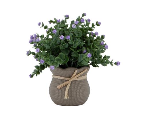 Tekokukka FLOWERLY H21cm pieniä kukkia ruukussa, sekoitus